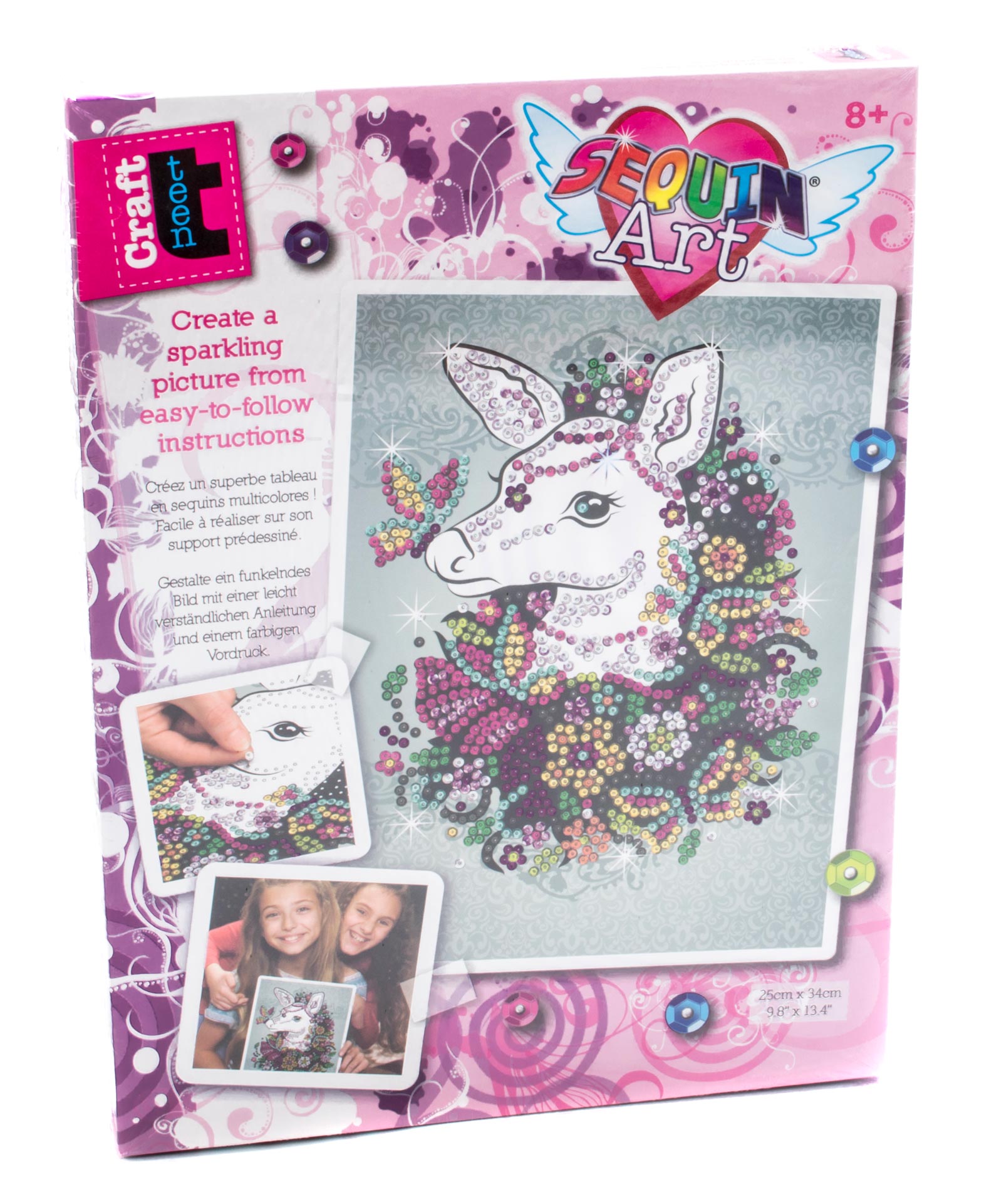 Sequins And Sequin Art Intermediate Sequin Art Kits Sequin Art Kit Craft Teen Doe 1823