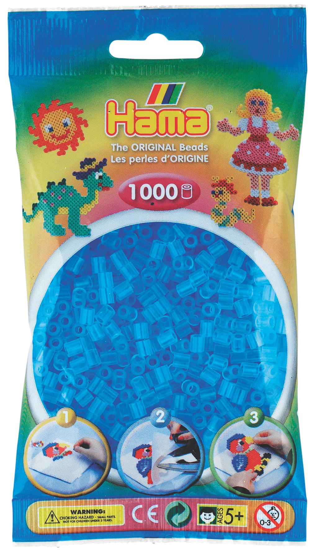 Hama Bead Products :: Hama Beads Midi PK 1000 Translucent Aqua